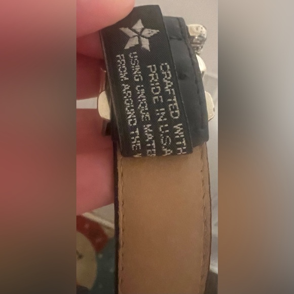 Vtg Brighton Classics Women’s Sz M 30 Black Belt Gold Silver 4B814 Made In USA - Picture 6 of 16